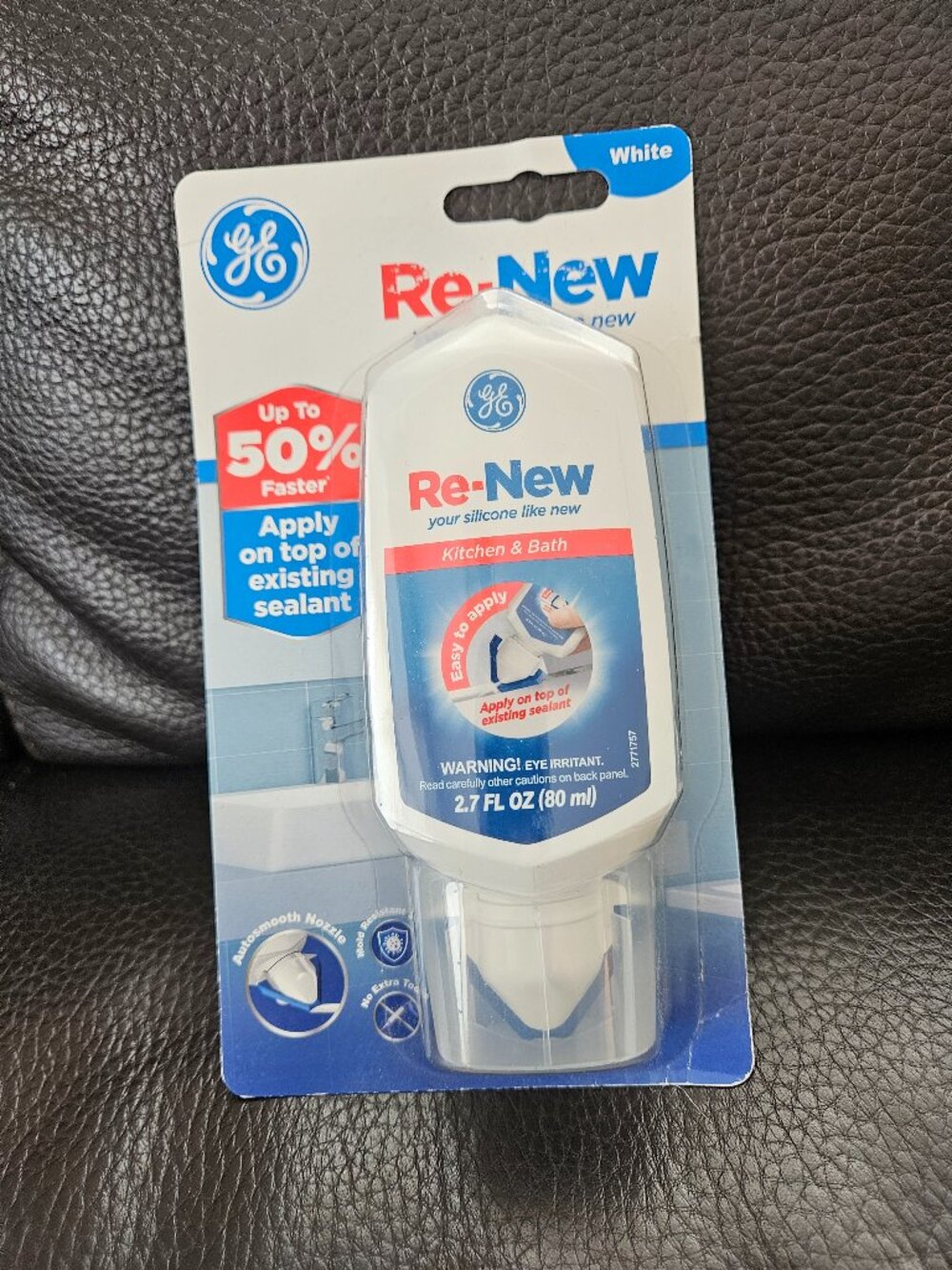 GE Re-New Kitchen / Bath Silicone Caulk White / 2.7 FL OZ Brand New Sealed